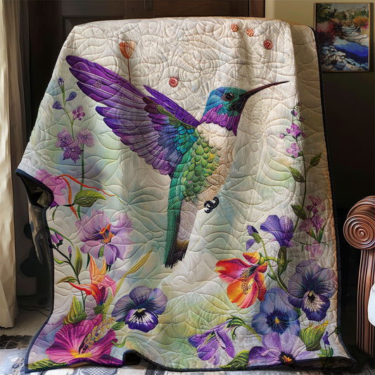 Purple Hummingbird WM2308091CL Quilt