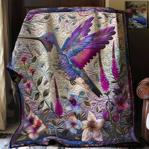 Purple Hummingbird WM2808041CL Quilt