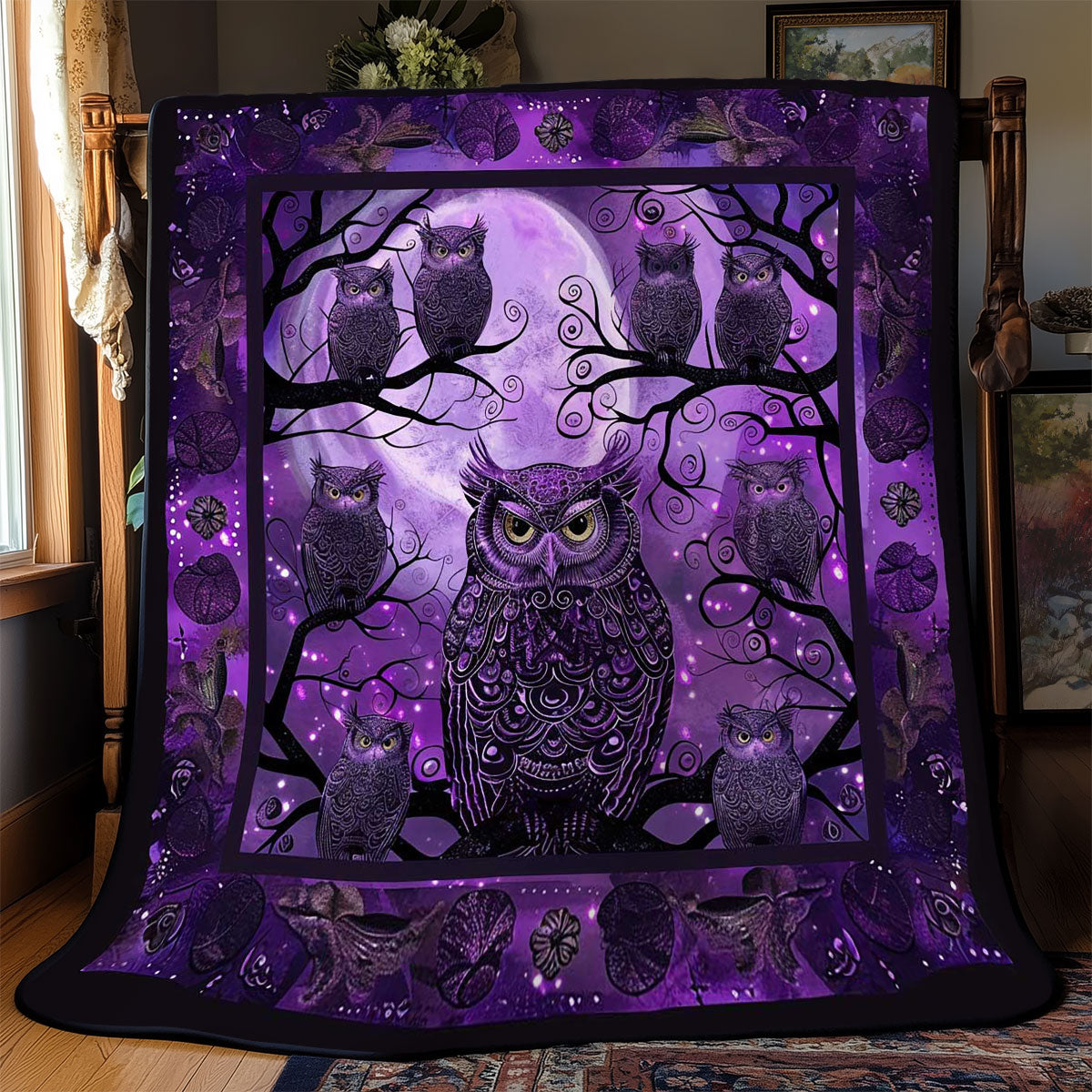Purple Owl Enchantment WN2408155CL Quilt
