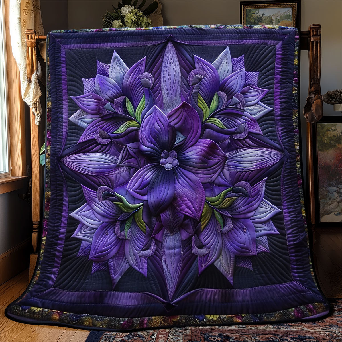 Purple Petals WN2208144CL Quilt