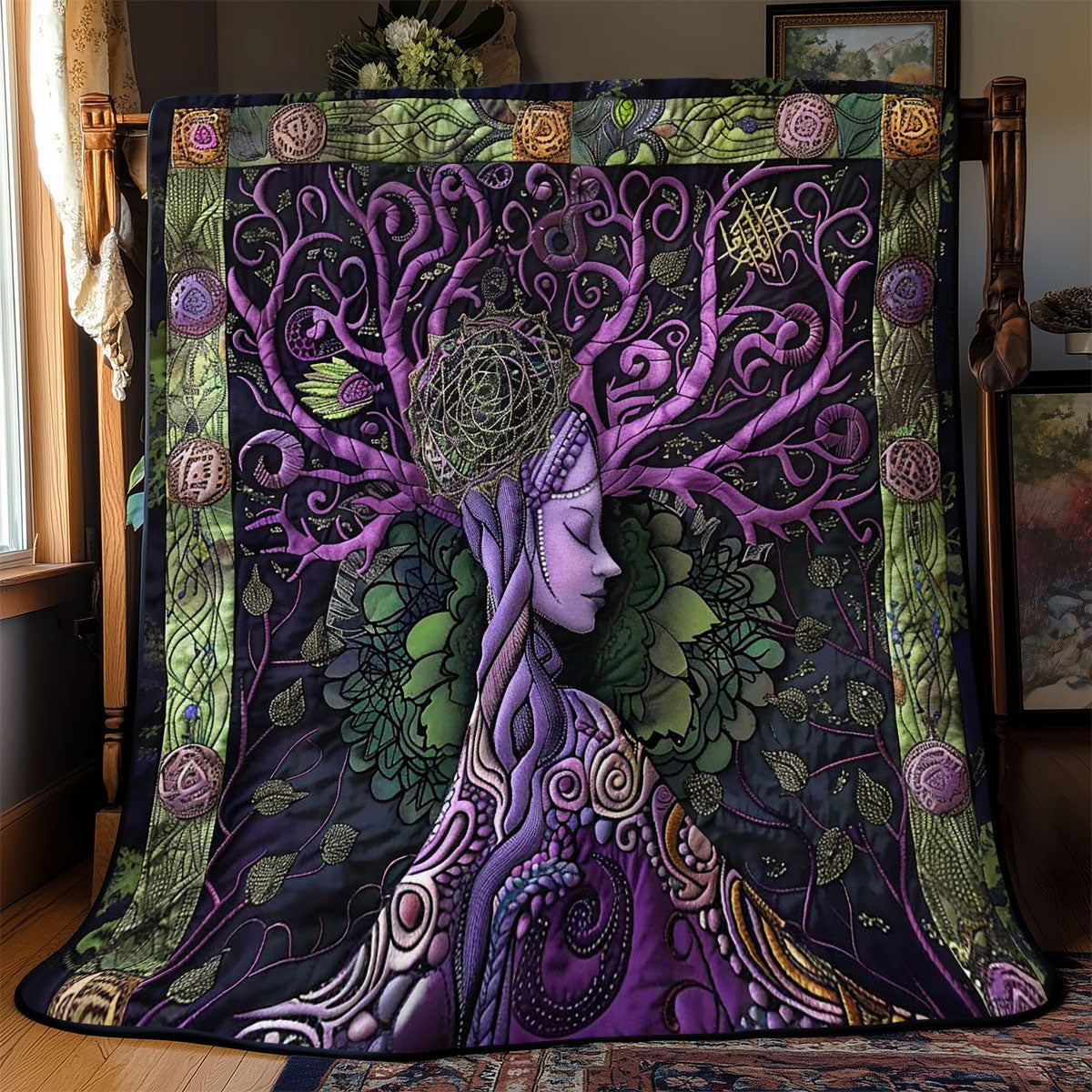 Purple Veins Of Life WN2408149CL Quilt