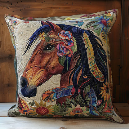 Tribe Horse WP2507033CL Quilt Pillow Case