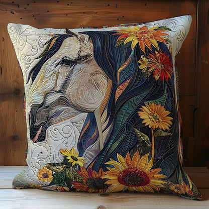 White Horse Sunflower WP2507029CL Quilt Pillow Case