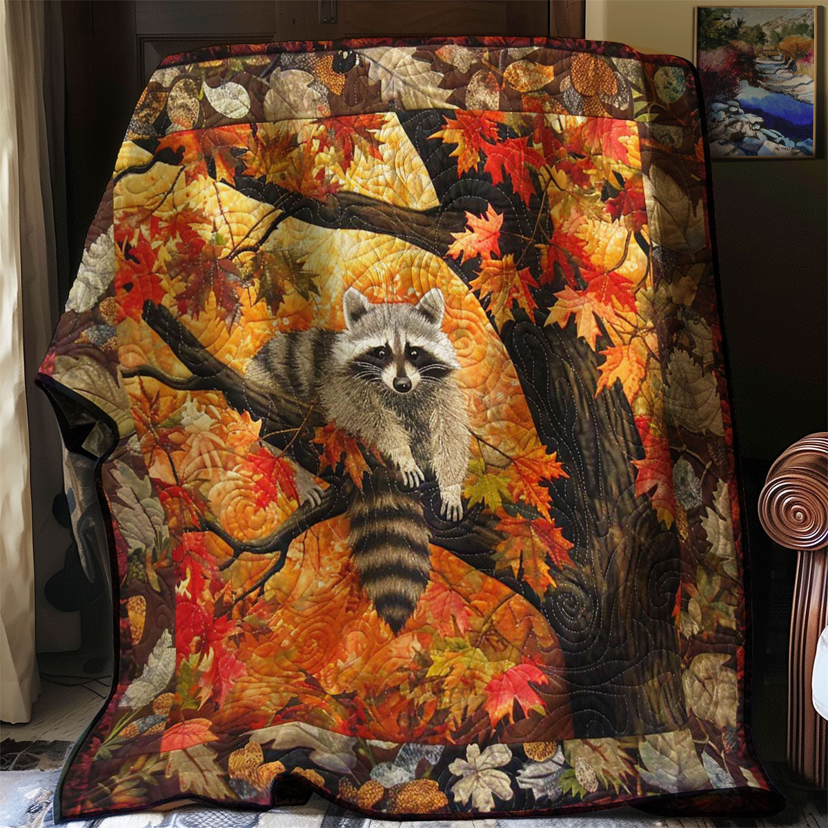 Raccoon Autumn Bliss WN0808060CL Quilt