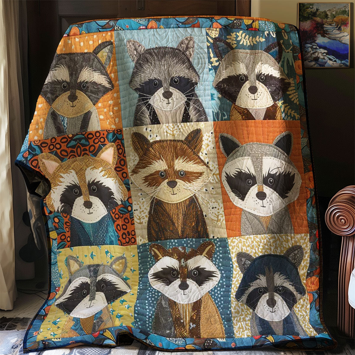 Raccoon Blissful Wrap WN0808111CL Quilt