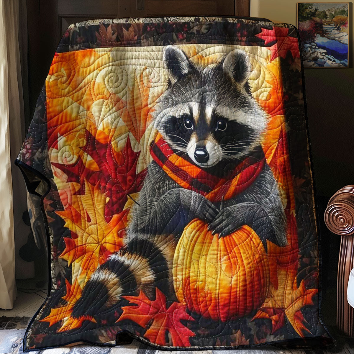 Raccoon Cozy Autumn WN0808064CL Quilt