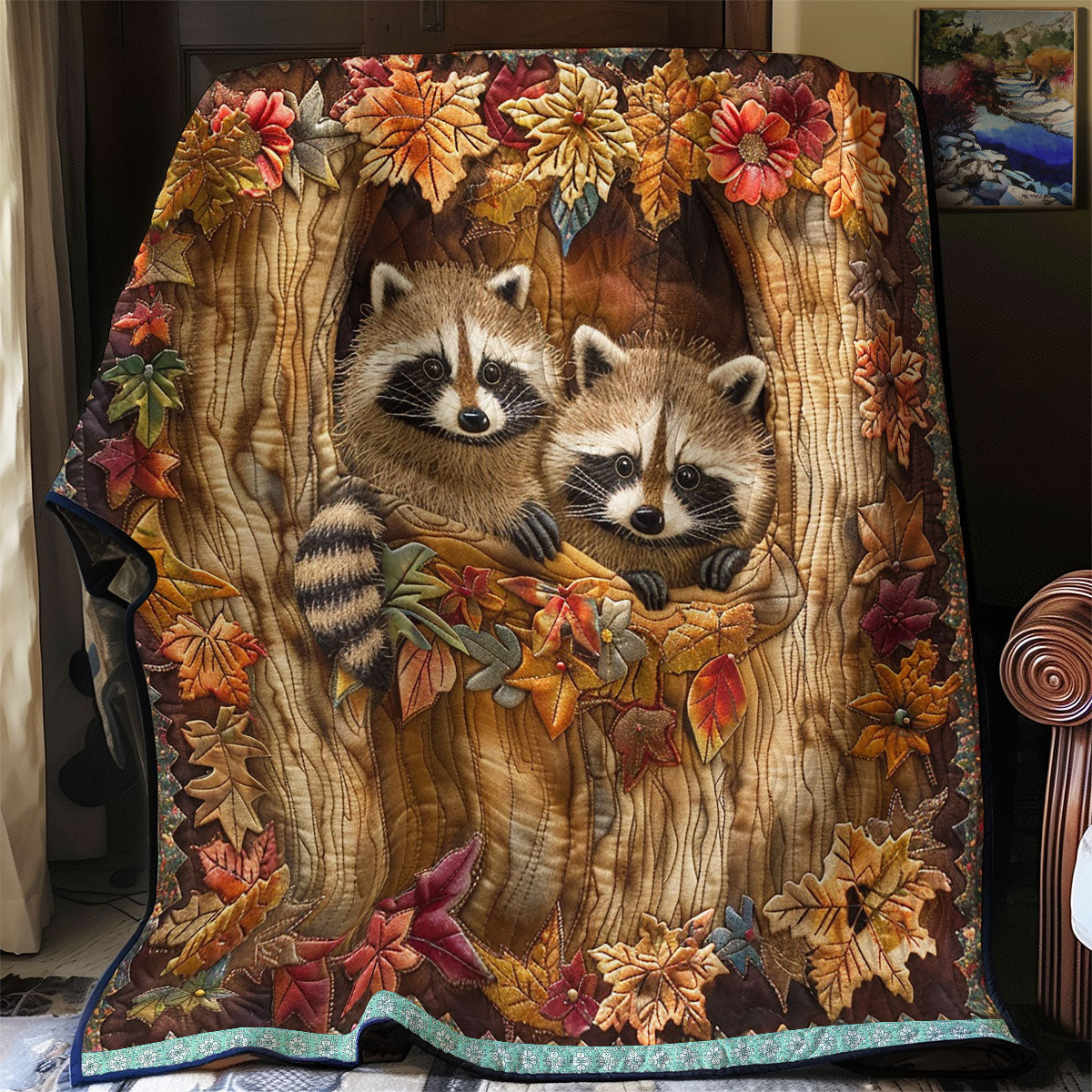 Raccoons' Nesting Place WN0909080CL Quilt