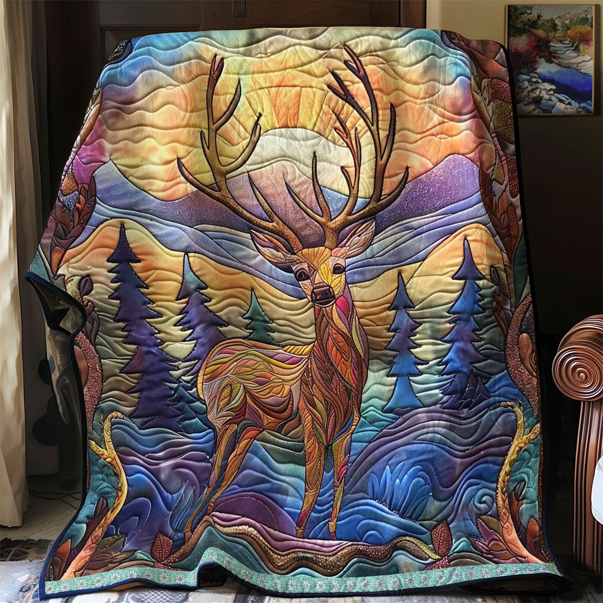 Radiant Evening Deer WN0909075CL Quilt