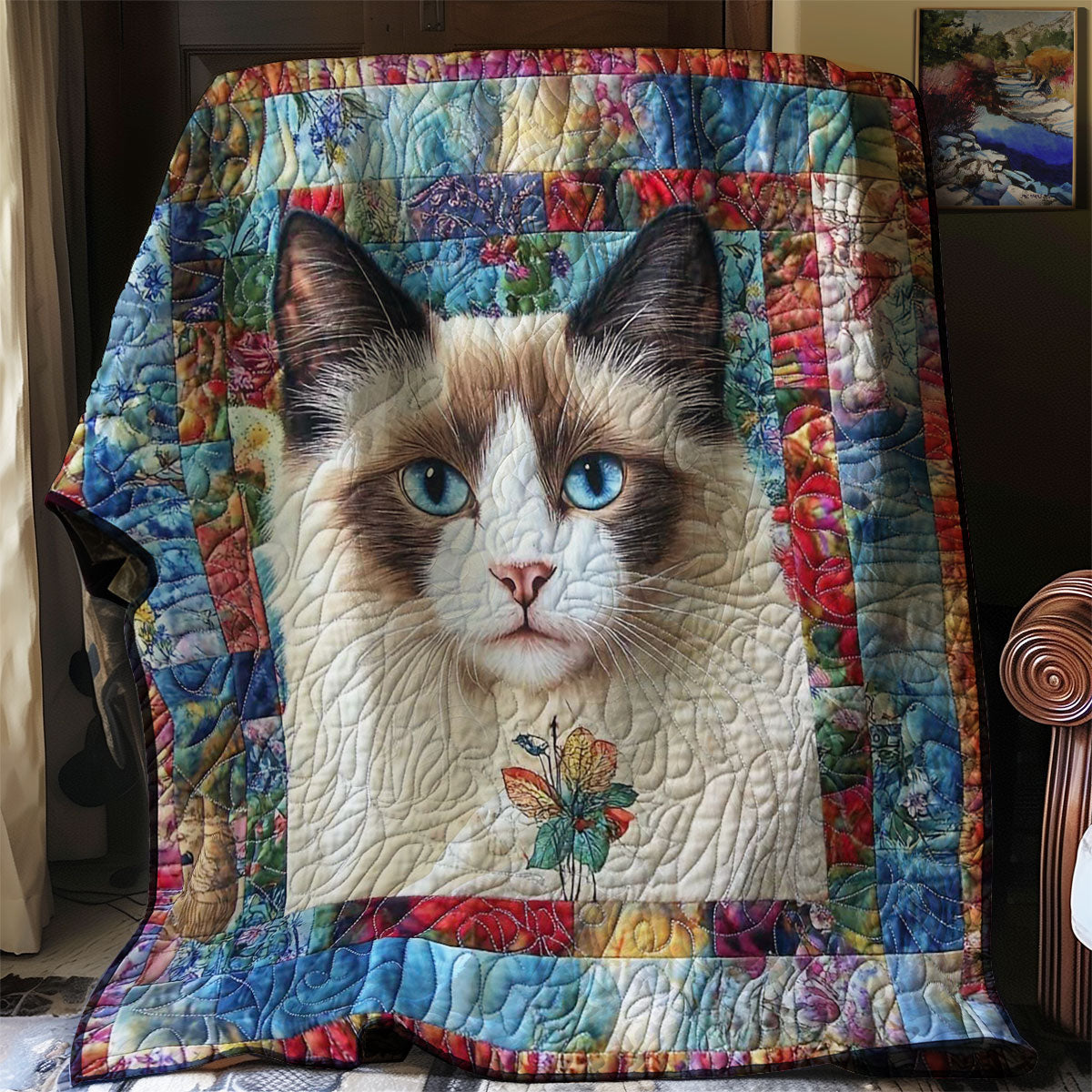 Ragdoll And Flower WN0608025CL Quilt