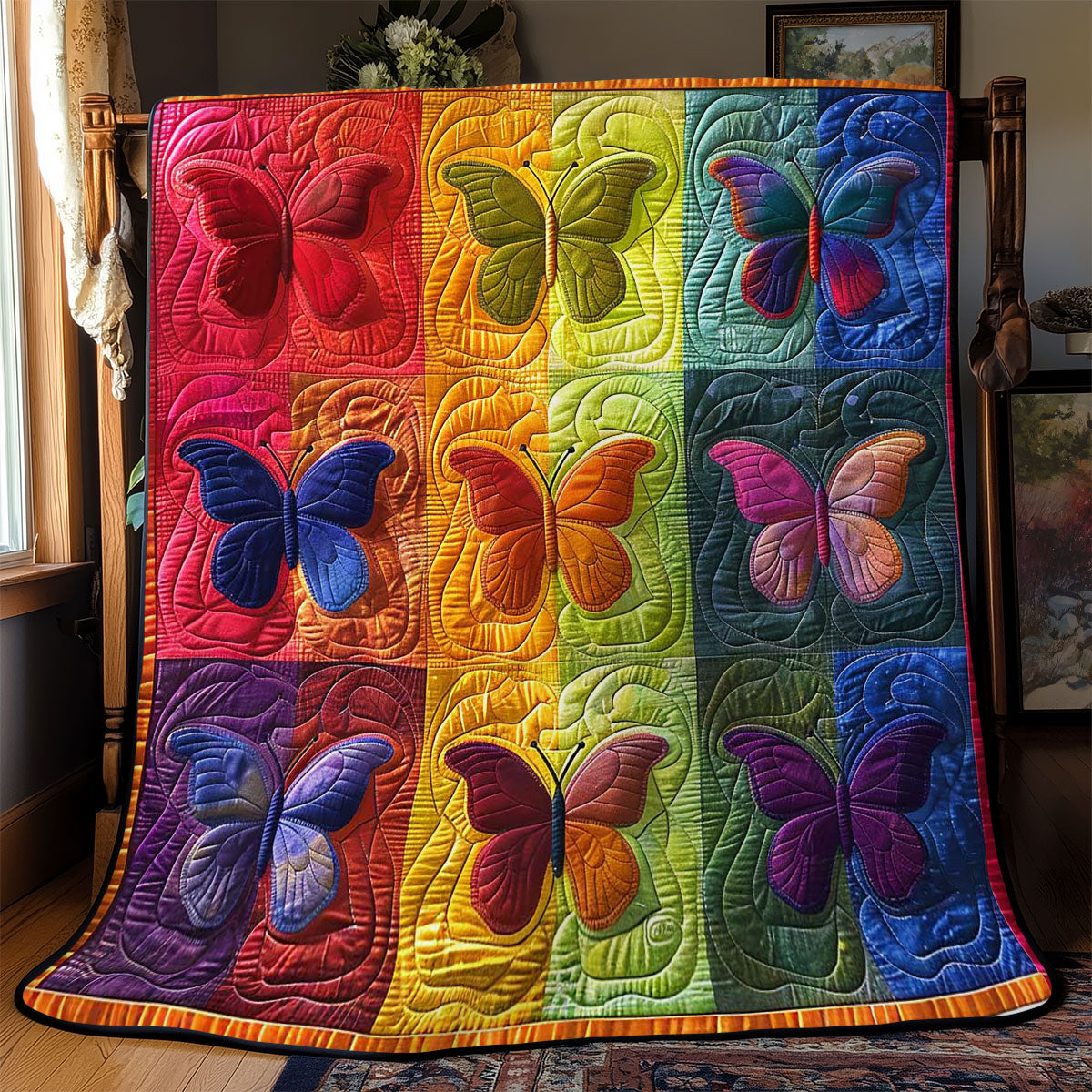 Rainbow Butterfly Dreams WN2408001CL Quilt