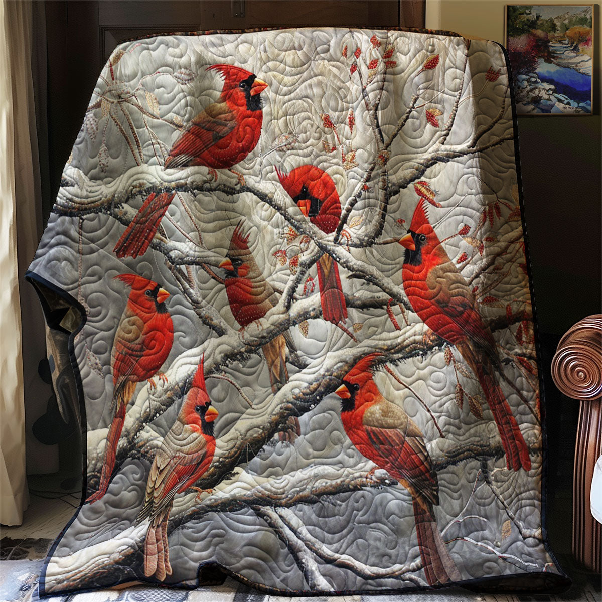 Red Cardinals WM1508046CL Quilt