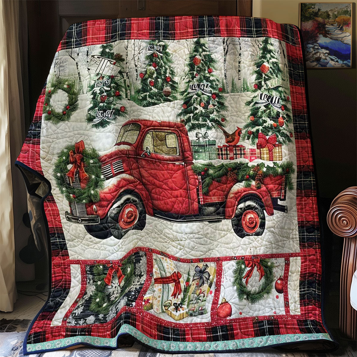 Red Truck Brings Christmas Joy WN1109052CL Quilt