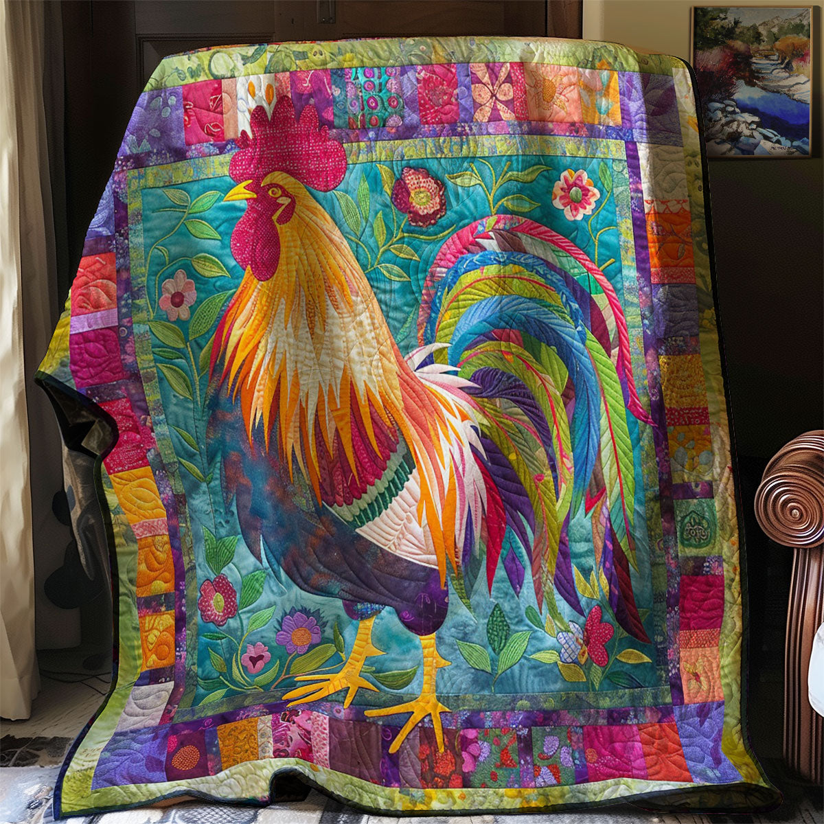 Rockstar Rooster WM2308080CL Quilt