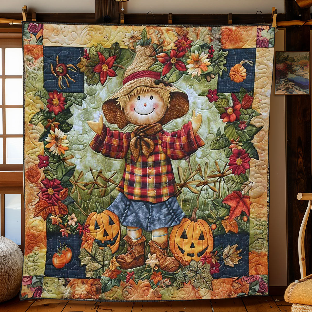 Scarecrow Harvest WN1908038CL Quilt