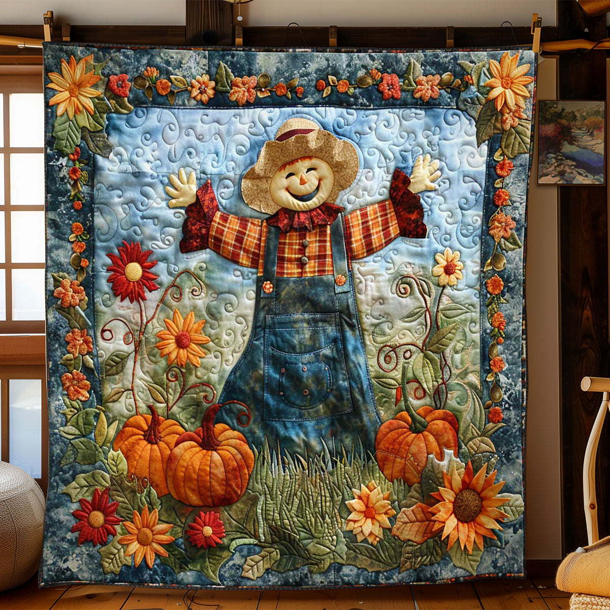 Scarecrow Pumpkin Dance WN1908039CL Quilt