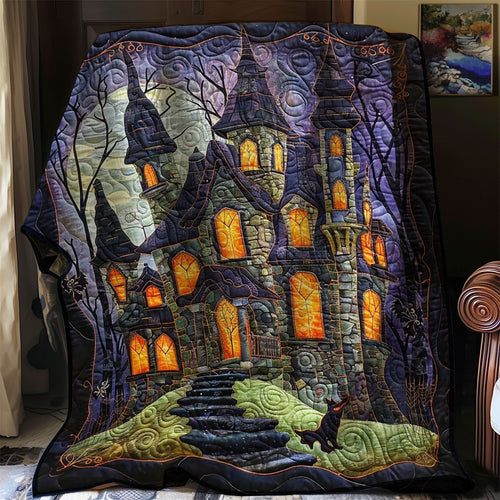 Scary Ghost House WM3008013CL Quilt