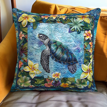 Sea Turtle Flower WN3007083CL Quilt Pillow Case