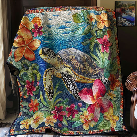 Sea Turtle Garden WN3007004CL Quilt