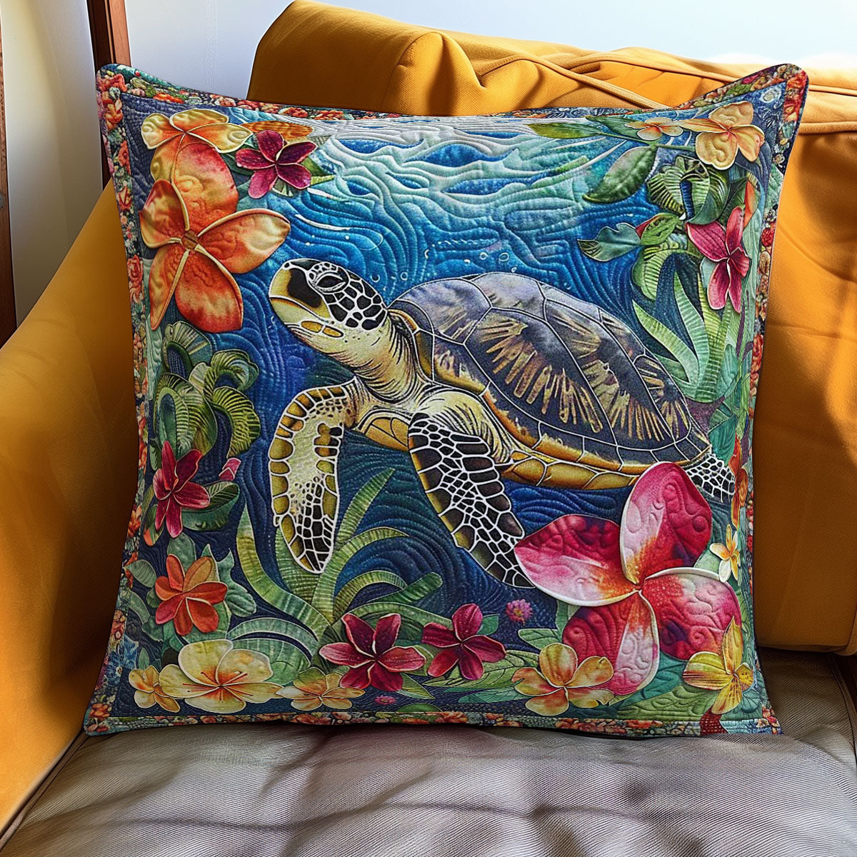 Sea Turtle Garden WN3007084CL Quilt Pillow Case