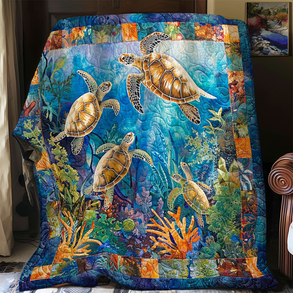 Sea Turtles WM0808030CL Quilt