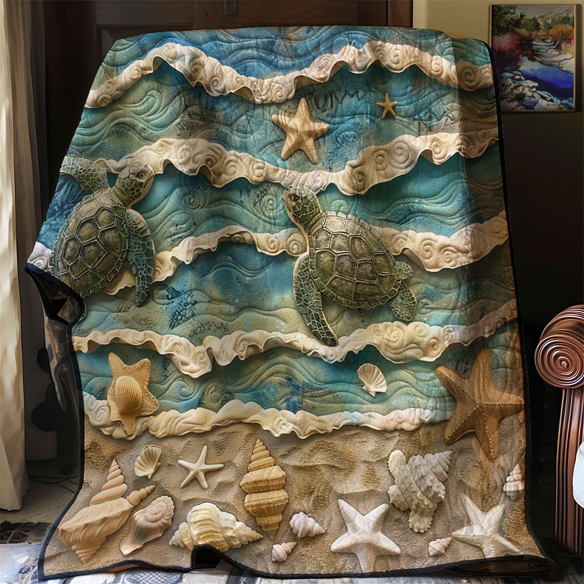 Sea Turtles WM0909037CL Quilt