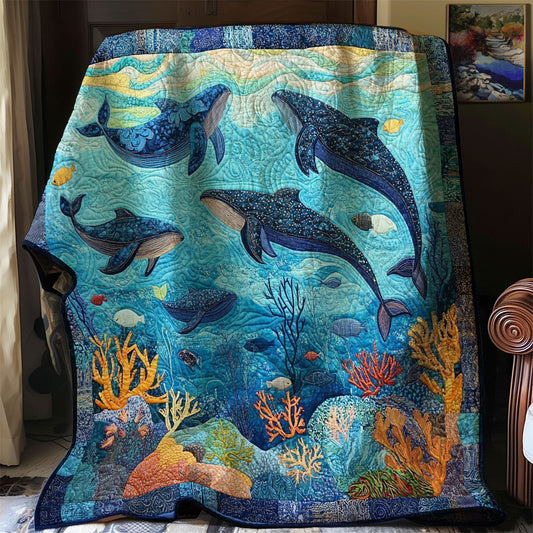 Sea Whales WM0608038CL Quilt