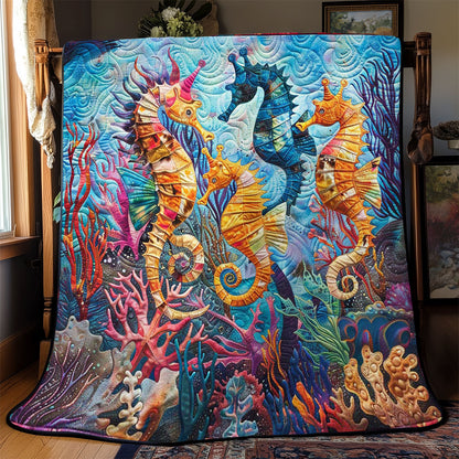 Seahorses' Coral Wonderland WN2708069CL Quilt