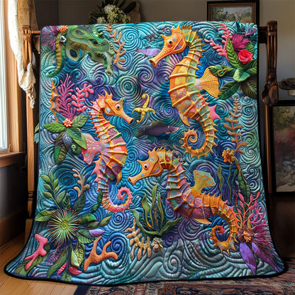 Seahorses' Ocean Wonders WN2708068CL Quilt