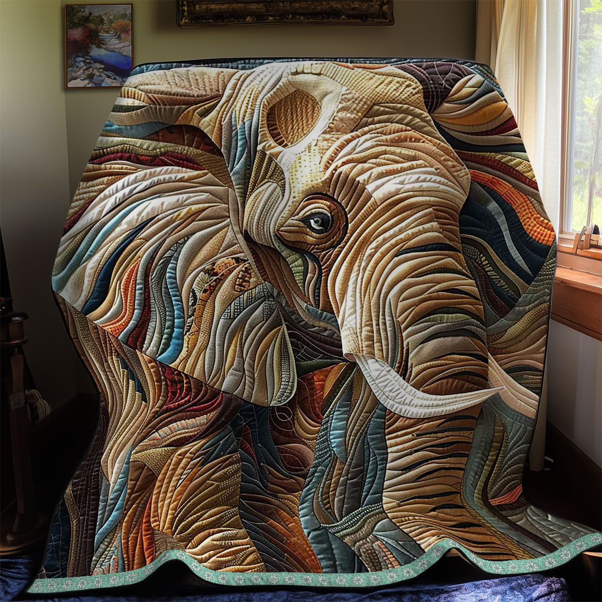 Sepia Elephant WN2908037CL Quilt