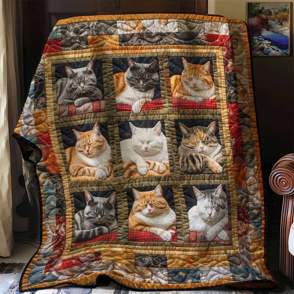 Serene Cats WN1508027CL Quilt