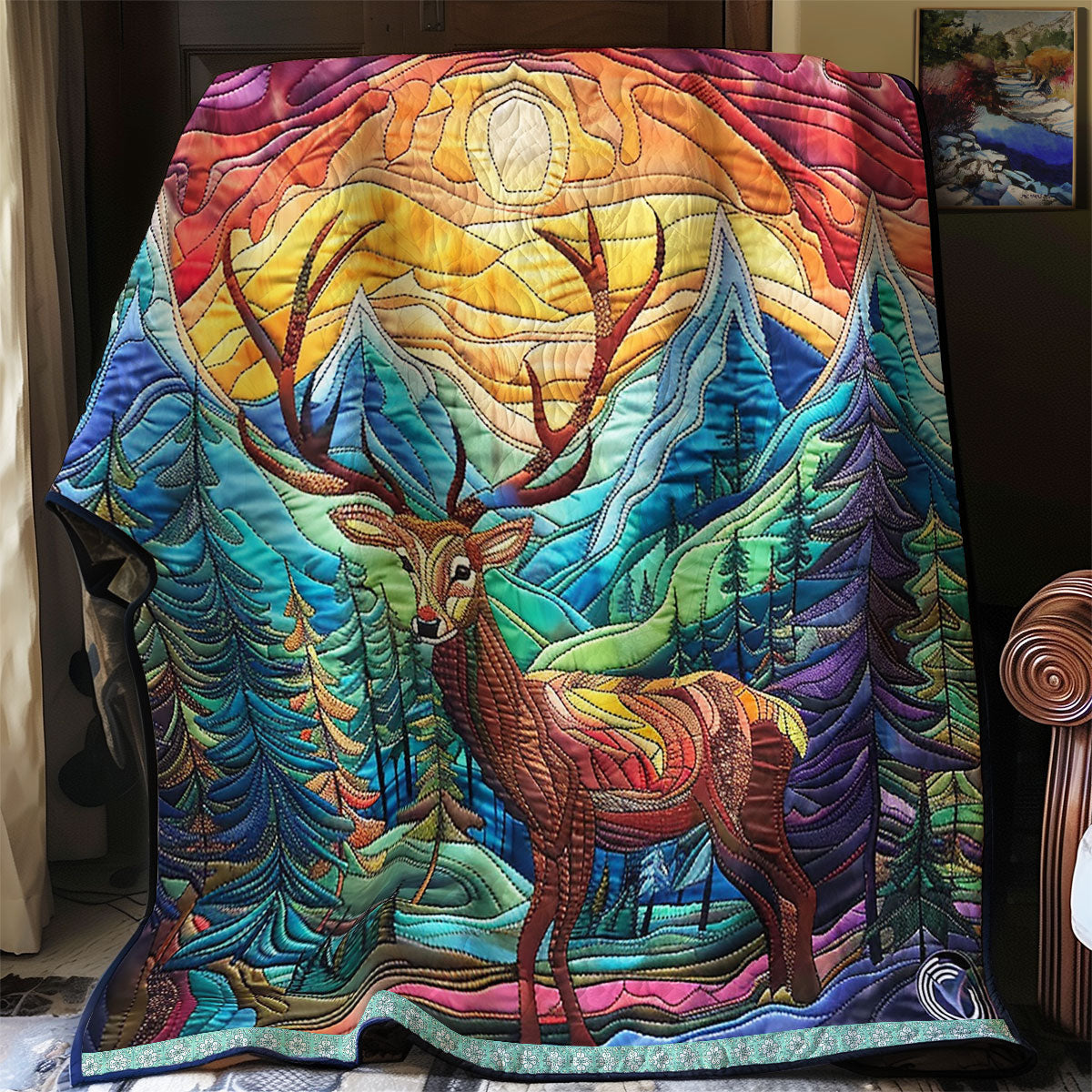 Serene Sunset Deer WN0909073CL Quilt