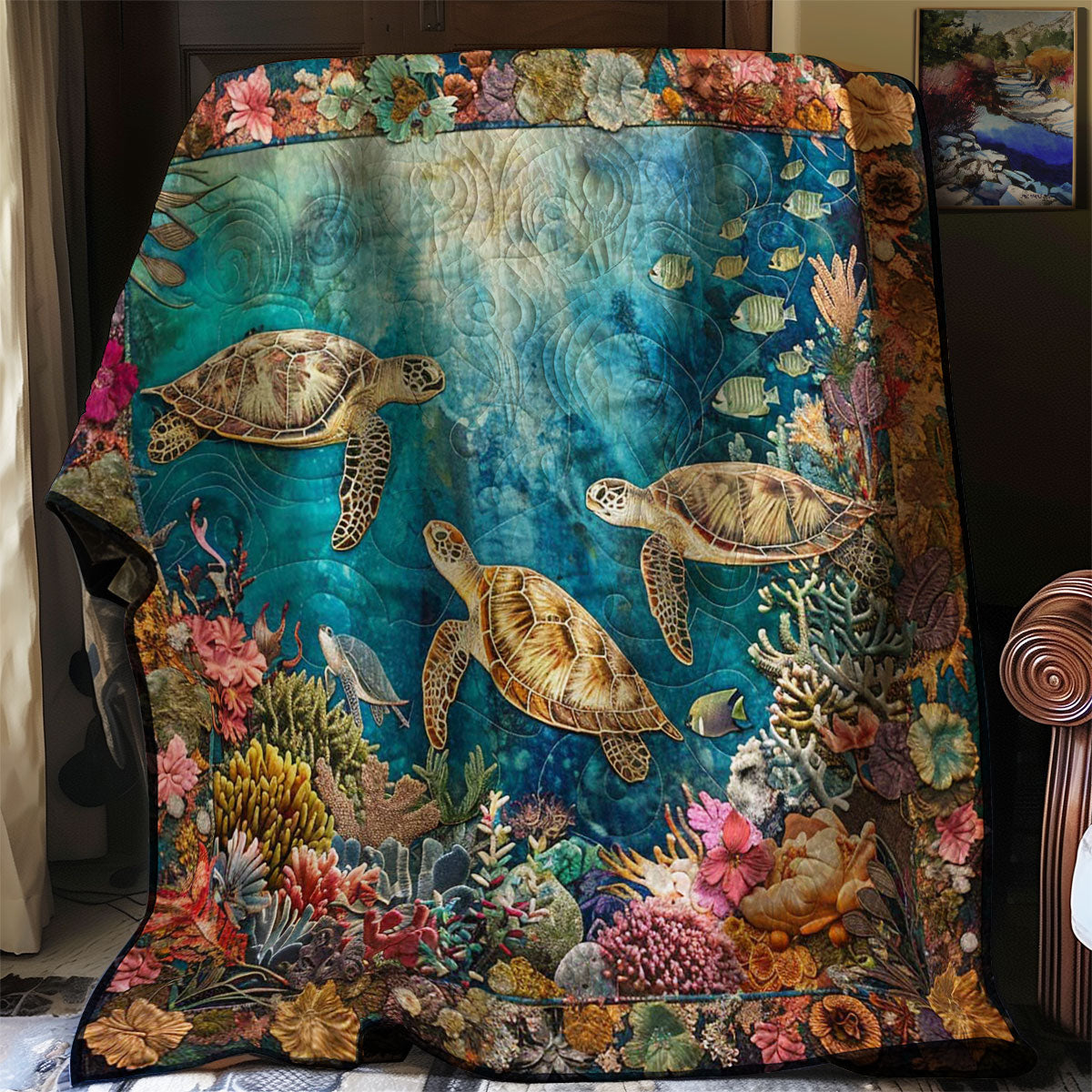 Serene Turtle Reef WN1008015CL Quilt