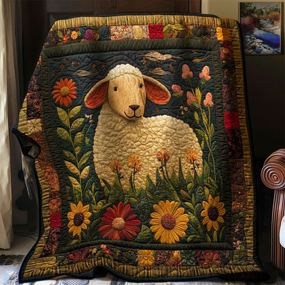 Sheep And Flowers WN0708043CL Quilt