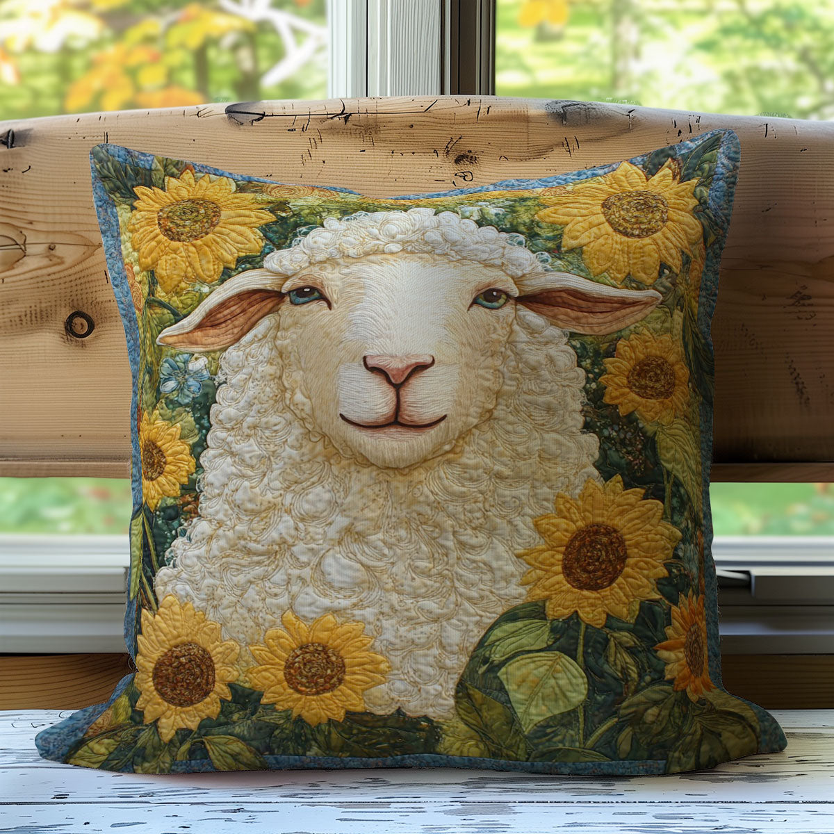 Sheeps Side Sunflowers WM3107102CL Quilt Pillow Case
