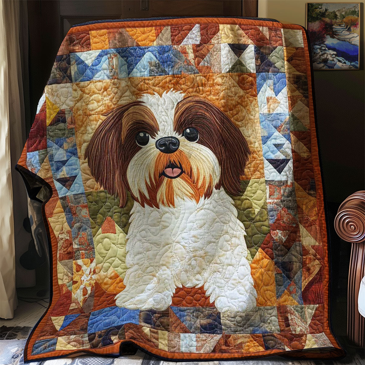 Shih Tzu cute WN0608045CL Quilt