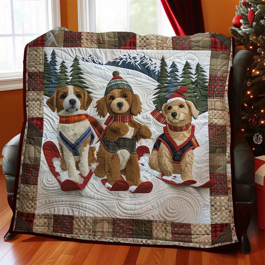 Skiing Dogs SR1908034CL Quilt