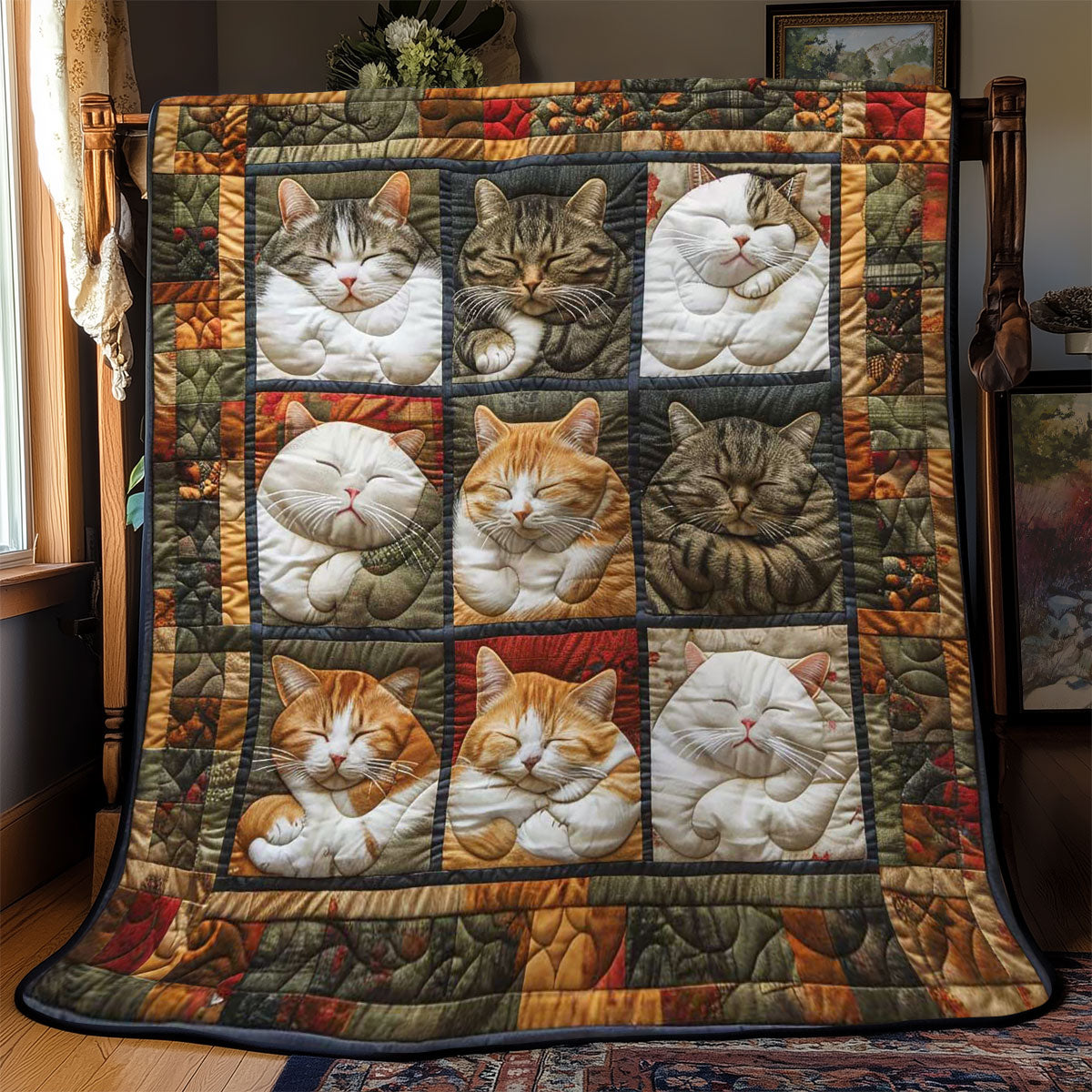 Sleepy Head Cats WN2108030CL Quilt