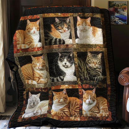 Snoozy Snuggles Cats WN1508084CL Quilt