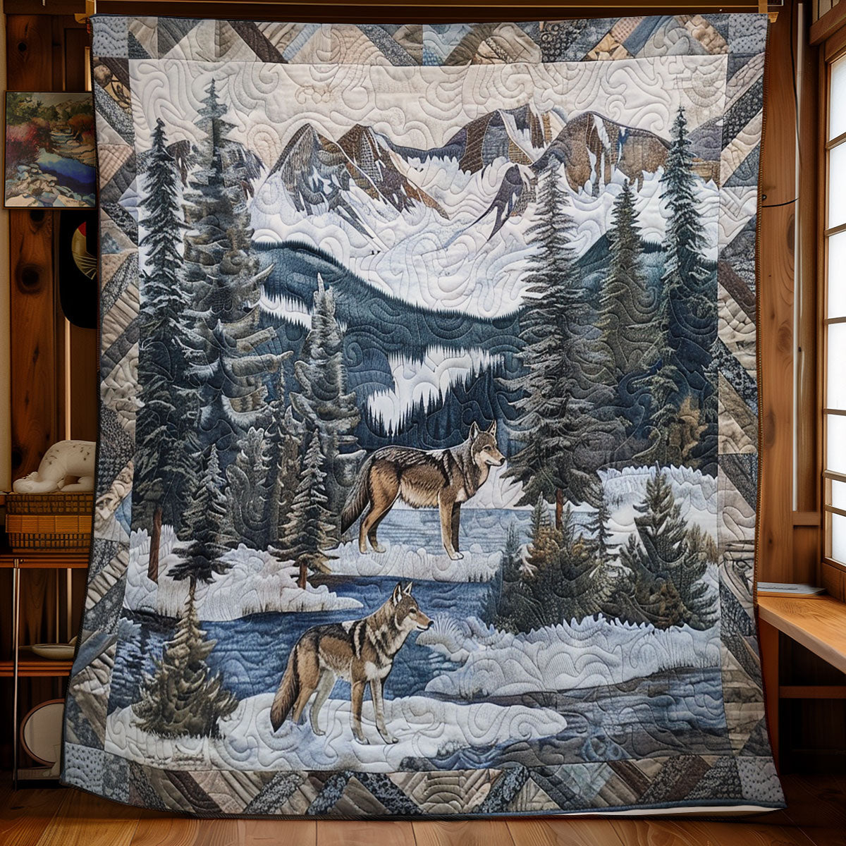 Snow Wolves Forest SR2208012CL Quilt