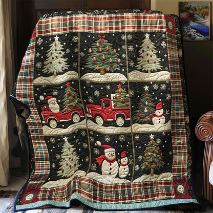 Snowman And Santa Truck WN1109043CL Quilt