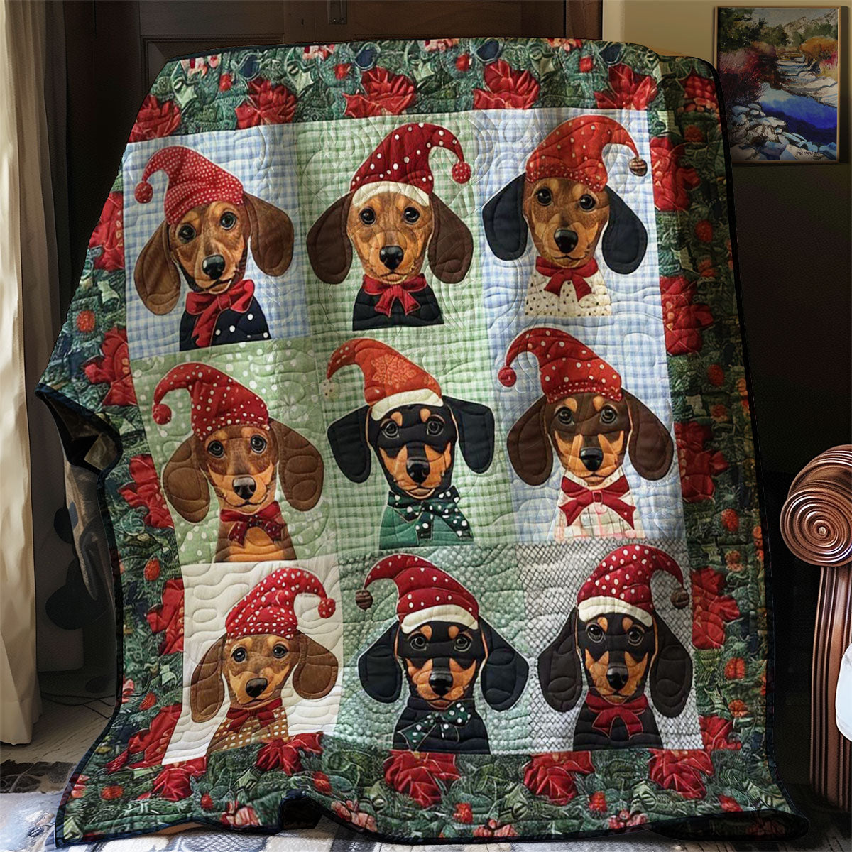 Snowy Dachshund WN1508072CL Quilt