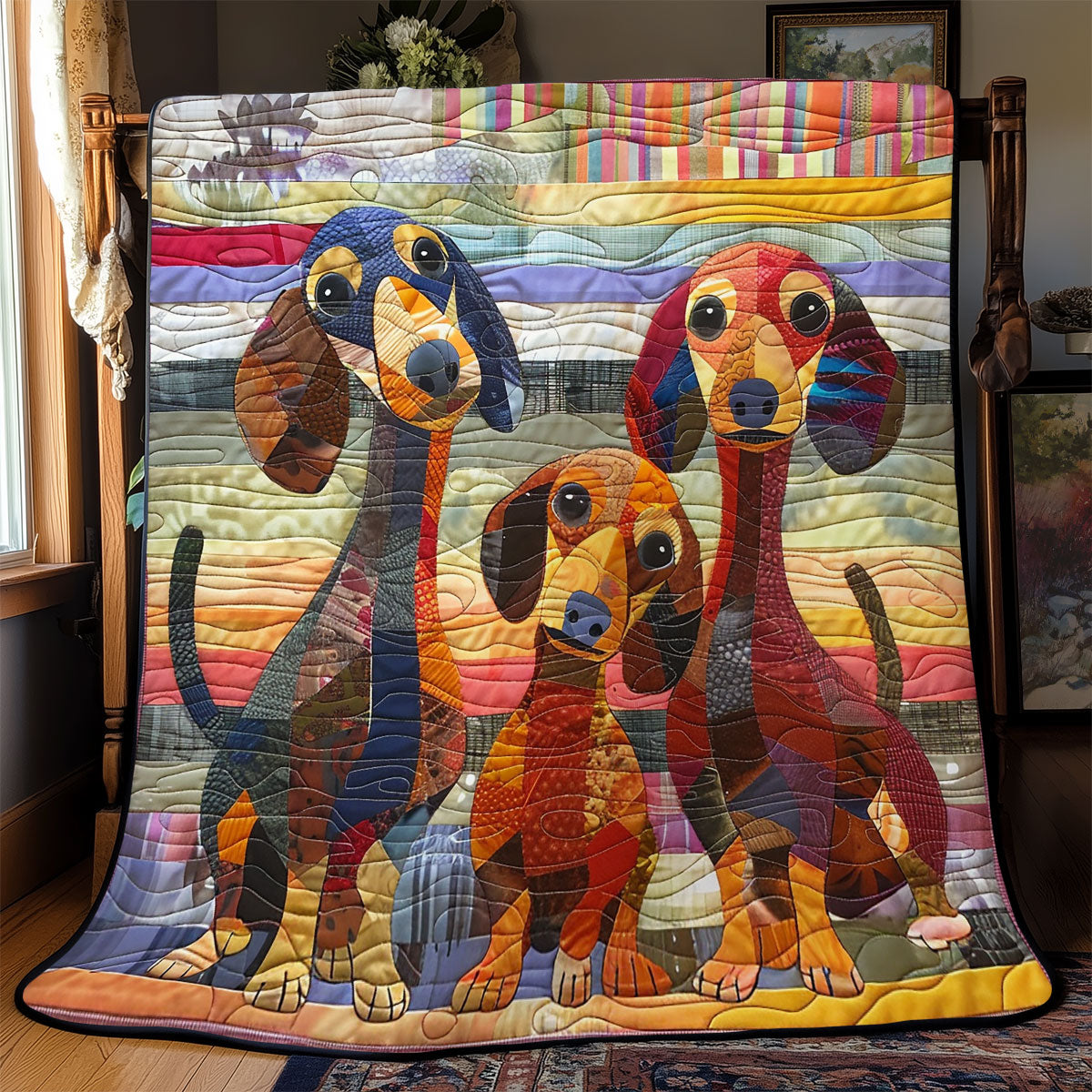 Snuggle Dachshund WN2208049CL Quilt