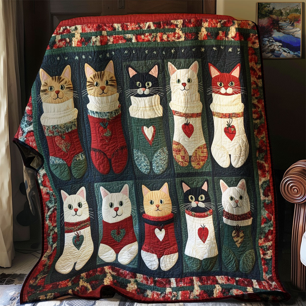 Socks Cats WM0308036CL Quilt