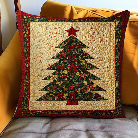 Sparkling Christmas Tree WN0308054CL Quilt Pillow Case