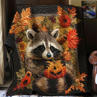 Spooky Autumn Raccoon WN1508060CL Quilt