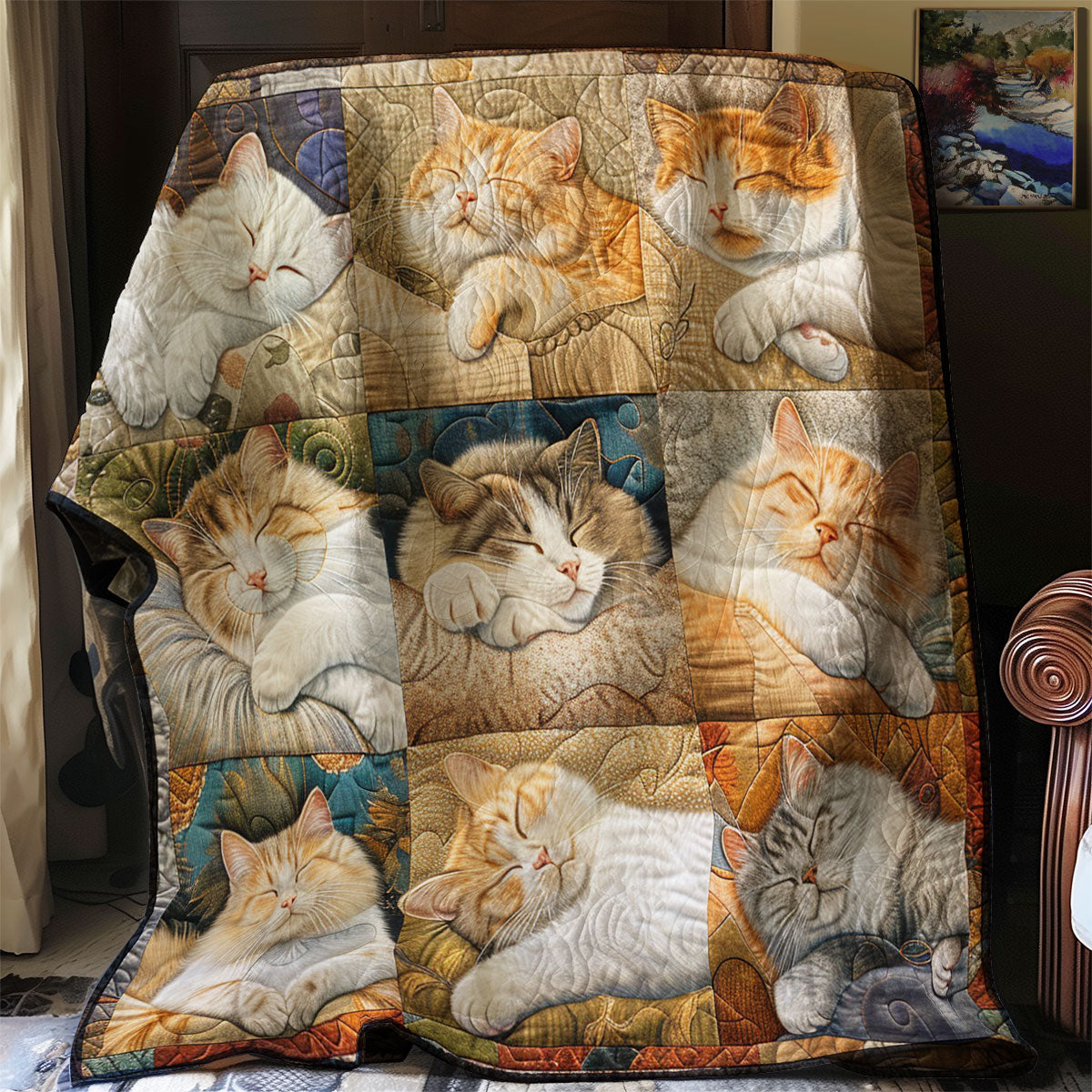 Spring Sleeping Cats WM1908007CL Quilt