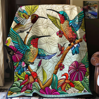 Stained Glass Hummingbirds WN0509051CL Quilt