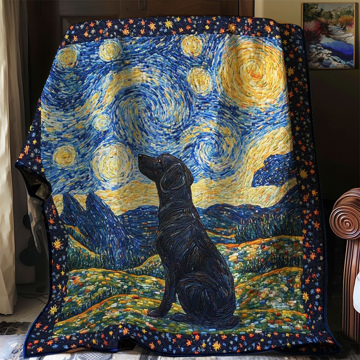 Starry Sky And Dog WN0208035CL Quilt