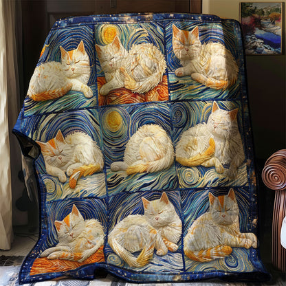 Starry Sleep Cat WM2608002CL Quilt