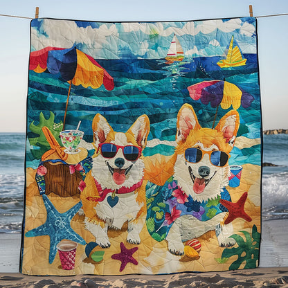 Sunbathing Corgi WM2408012CL Quilt